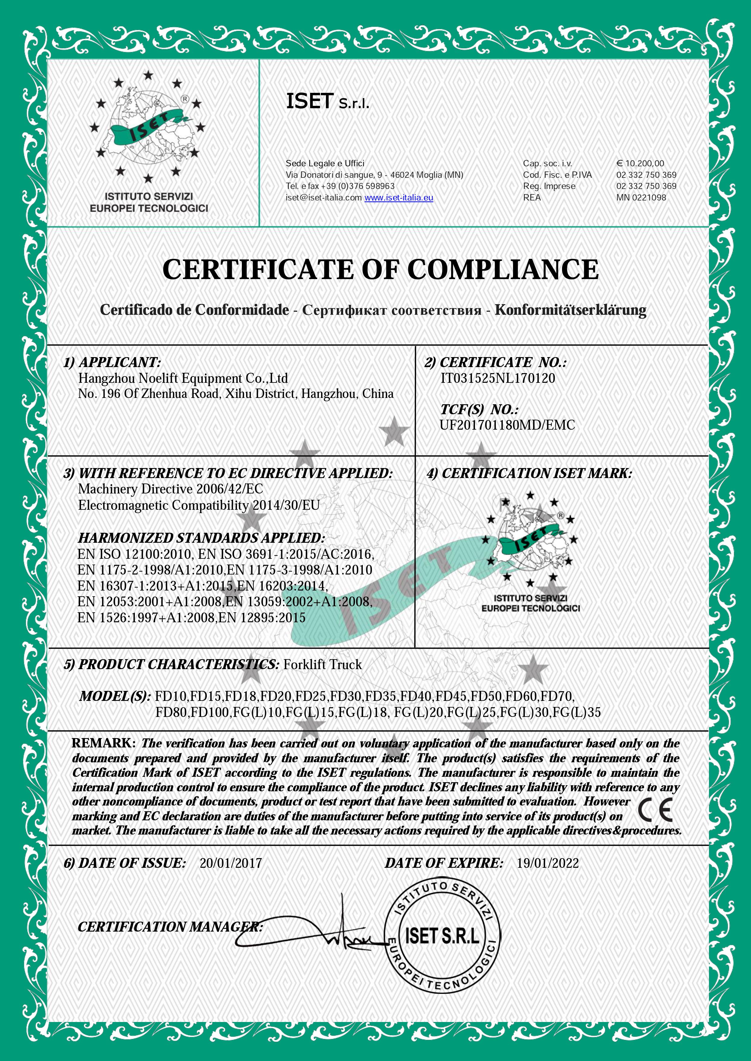 Noelift forklift CE Noelift forklift CE