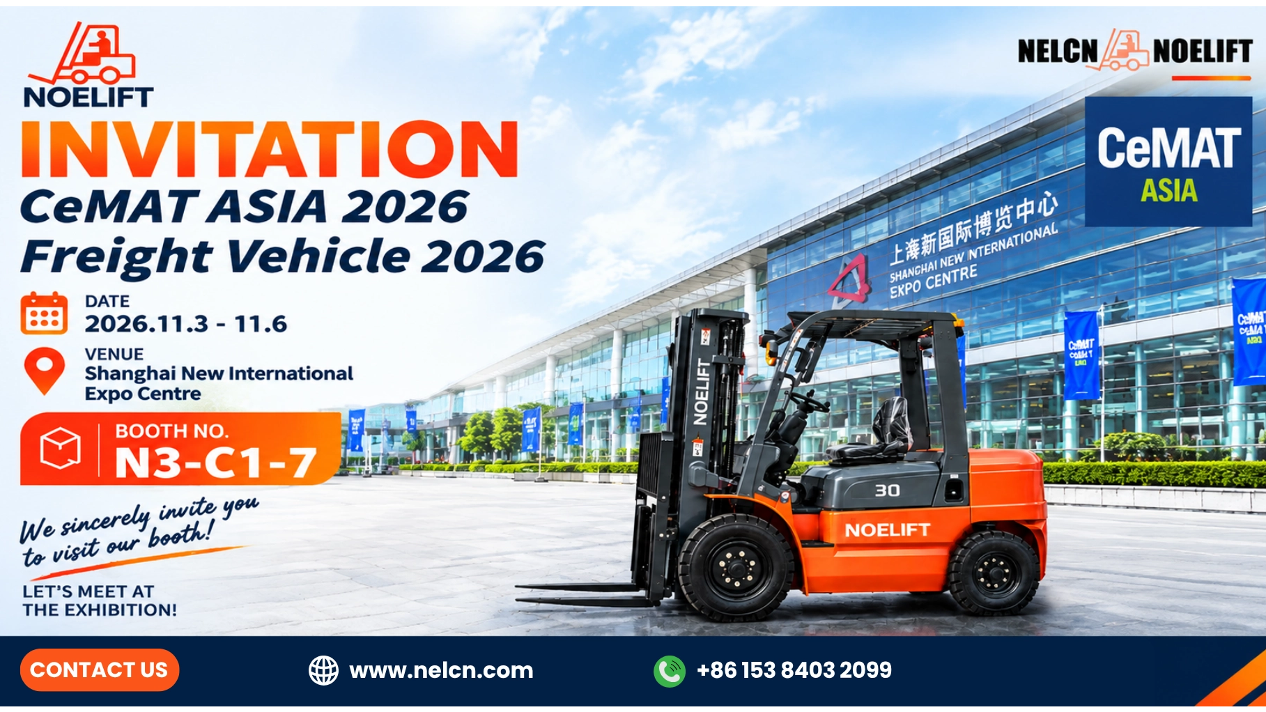 NELCN to Exhibit at CeMAT ASIA 2026 in Shanghai, China